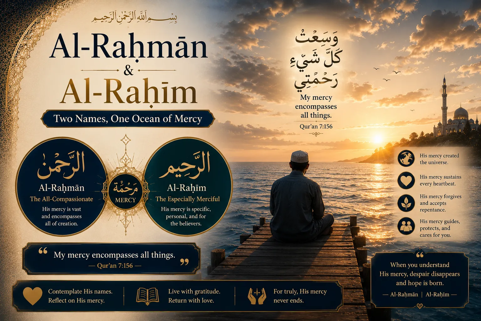 Al-Raḥmān & Al-Raḥīm — Two Names, One Ocean of Mercy