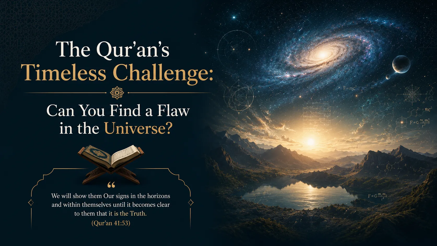 The Qur'an's Timeless Challenge: Can You Find a Flaw in the Universe?